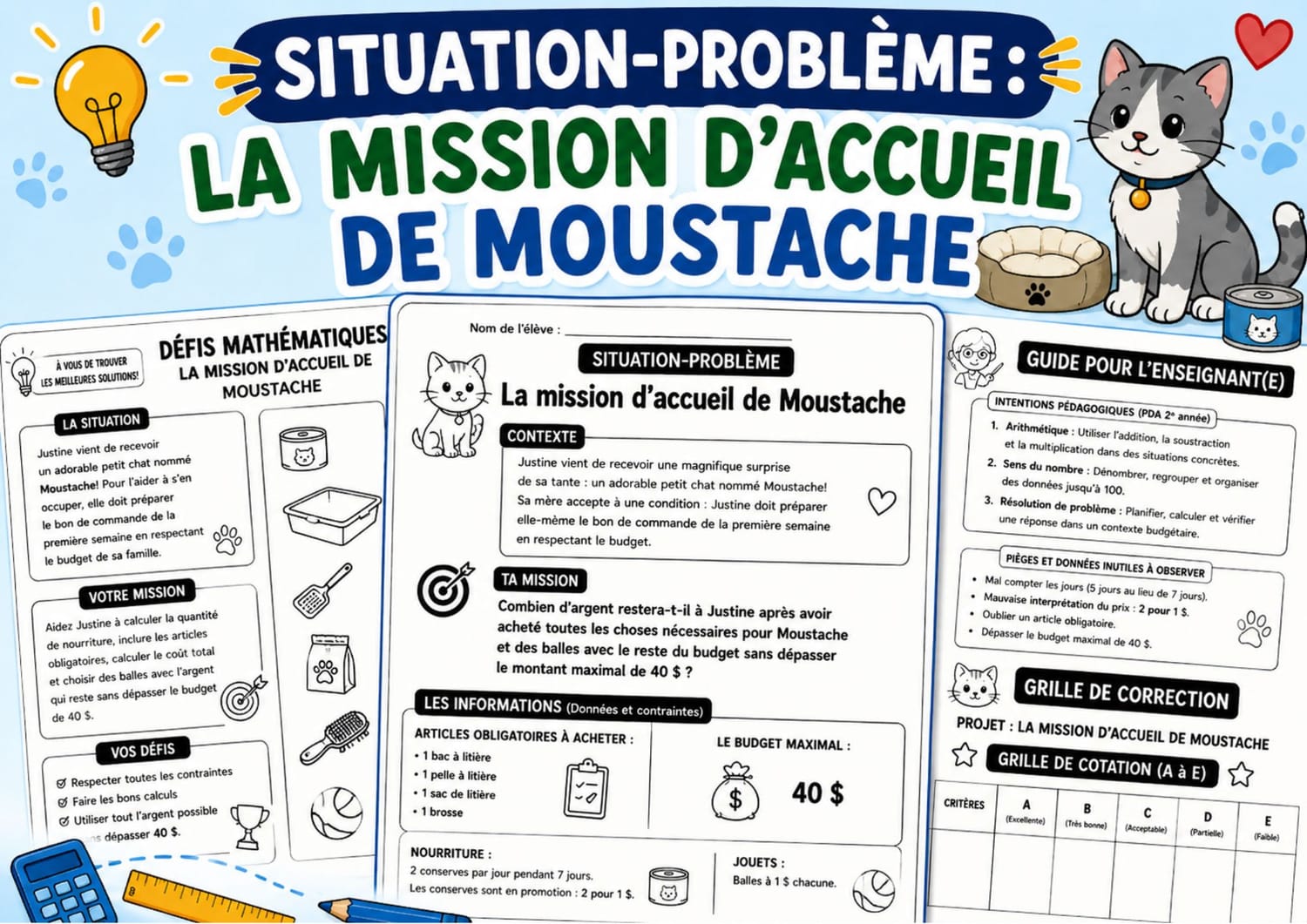Situation-problème : L’accueil de Moustache
