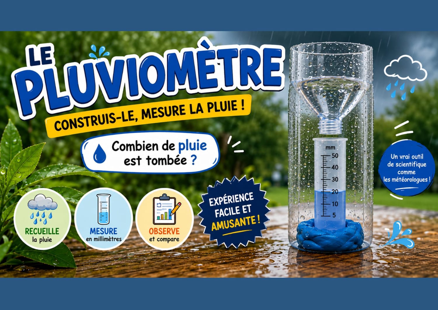 DÉFI : Fabriquer un pluviomètre