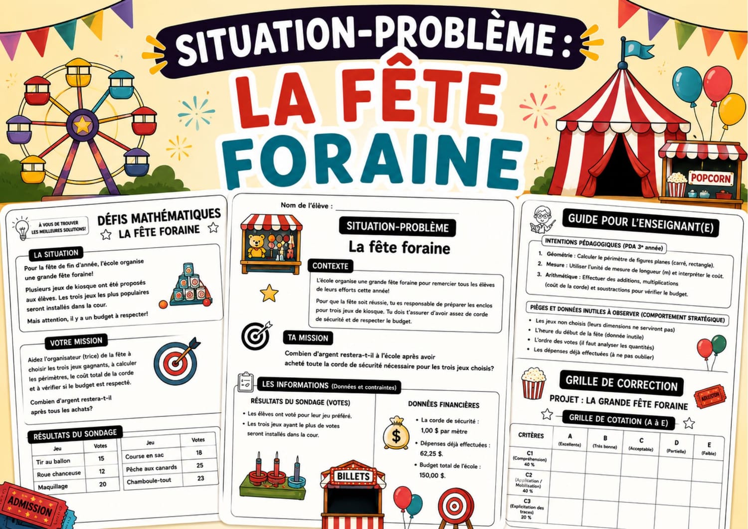 Situation-problème : La fête foraine