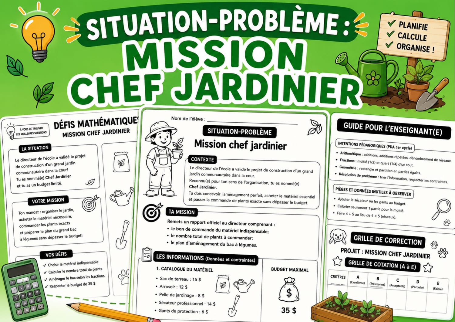 Situation-problème : Mission jardinier