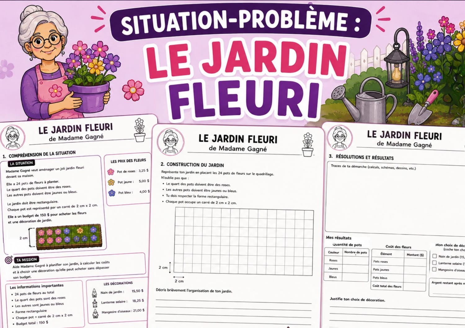 Situation-problème : Le jardin fleuri