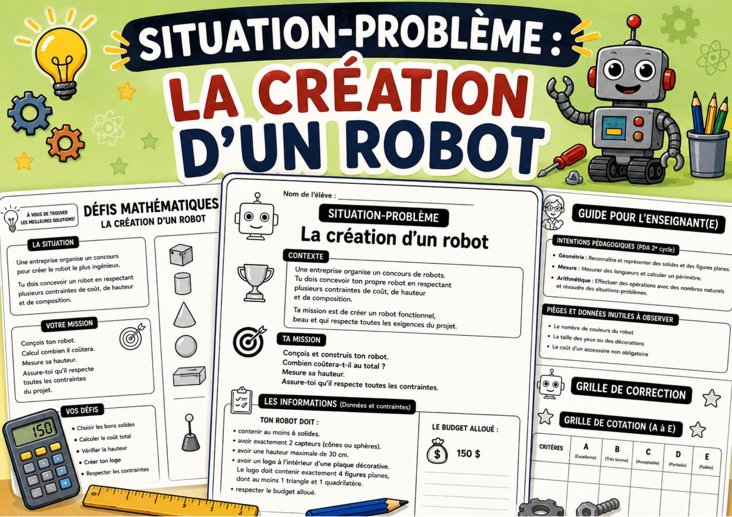 Situation-problème : La création d’un robot