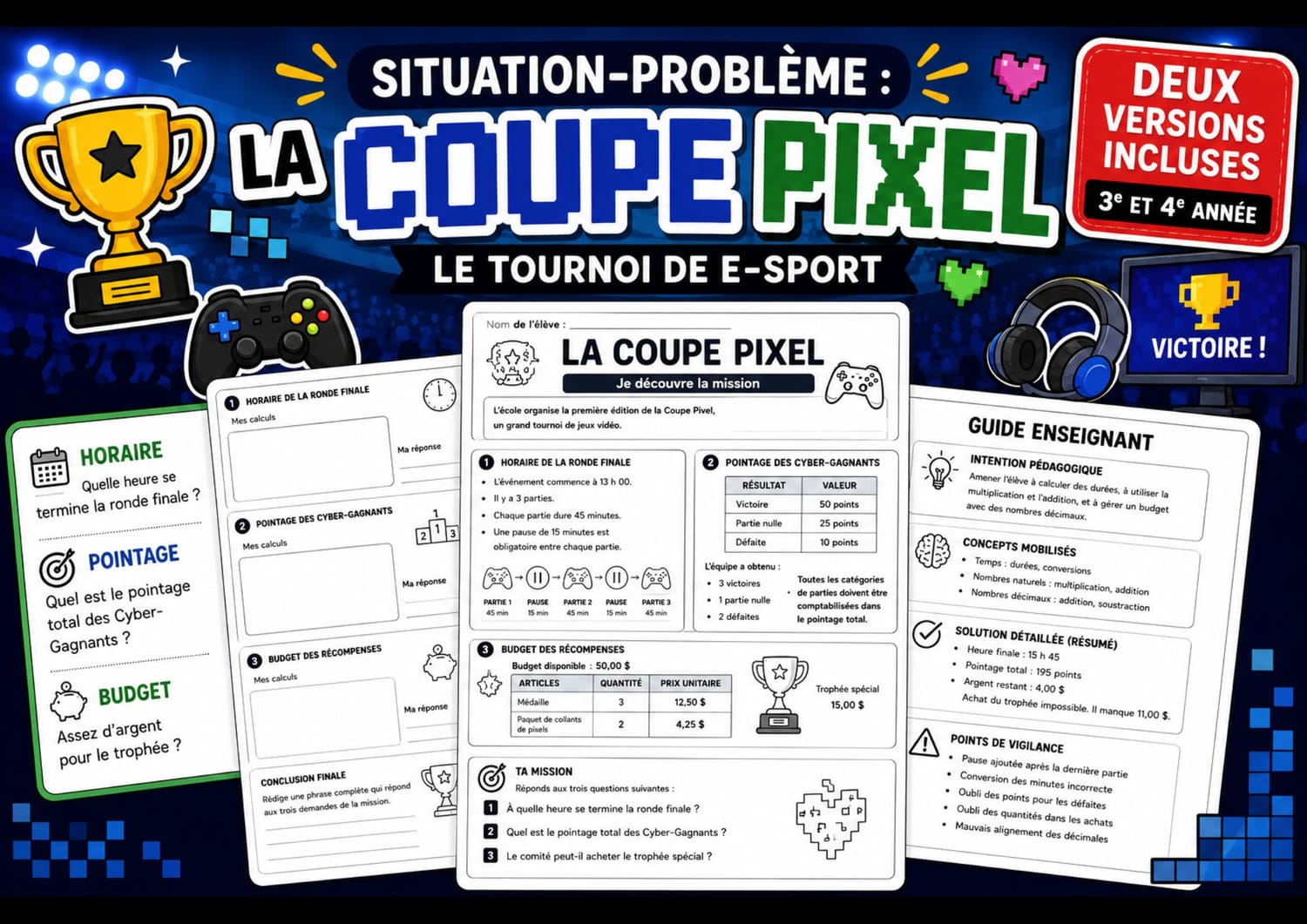 Situation-problème : La coupe Pixel