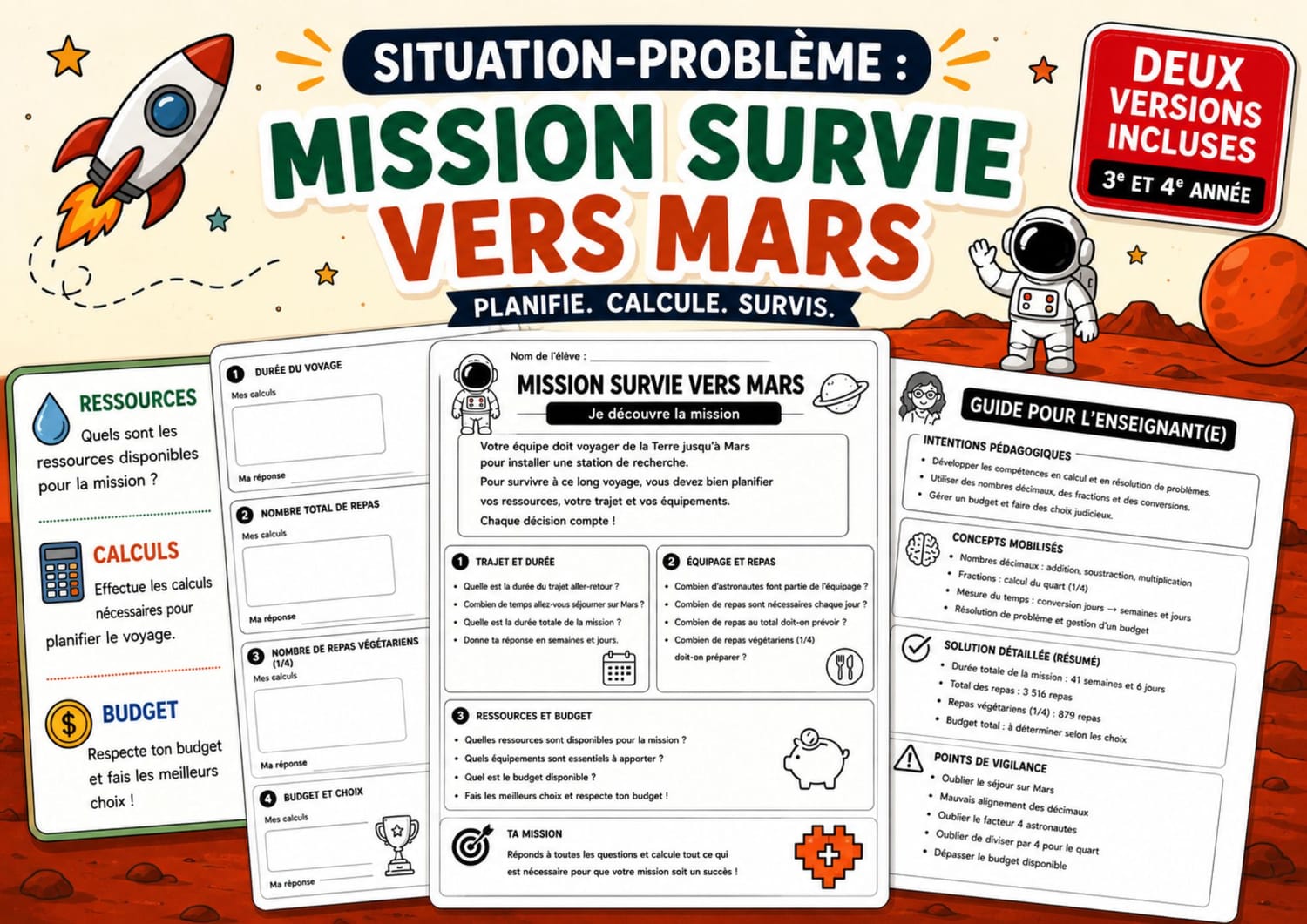 Situation-problème : Mission vers Mars