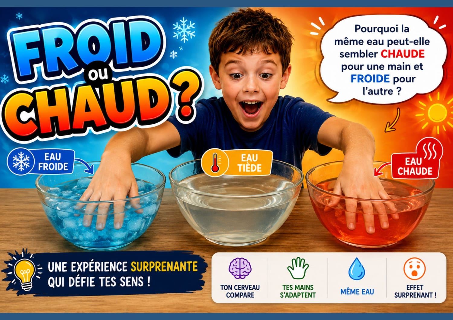 EXPÉRIENCE : Eau chaude- Eau froide