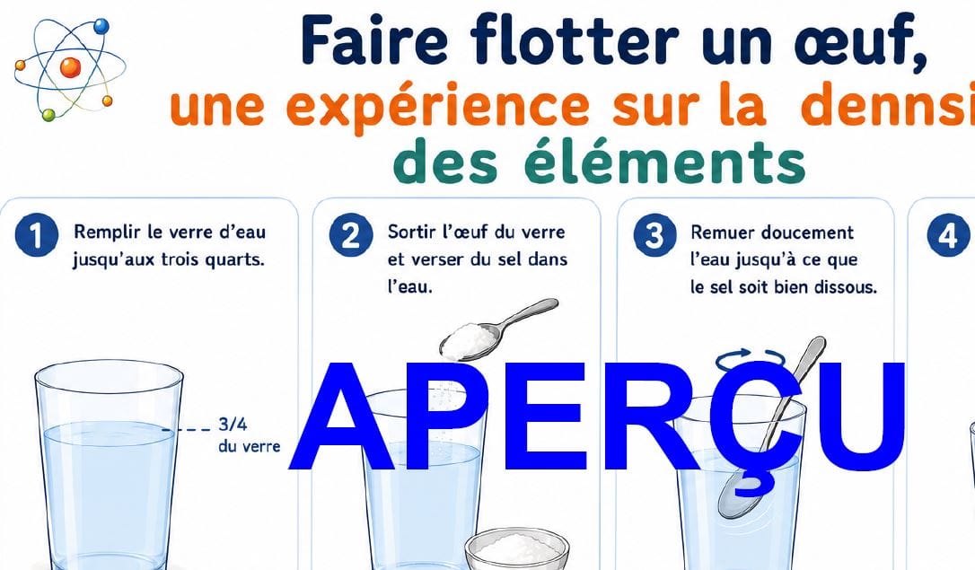 Extrait Faire flotter un œuf 3