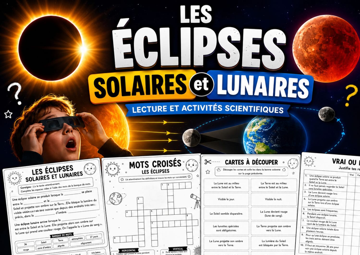 Les éclipses solaires et lunaires