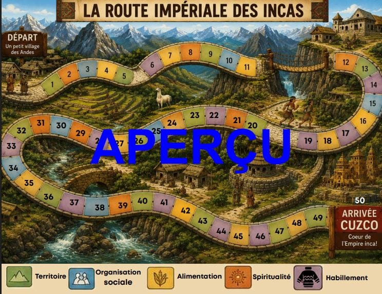 Aperçu du jeu sur les Incas