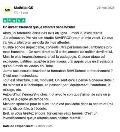 Avis client