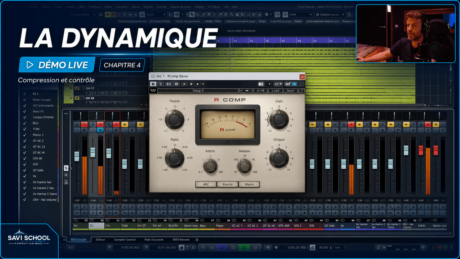 Explications des plugins et des réglages de mixage