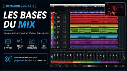 Démonstration de mixage audio dans une session professionnelle