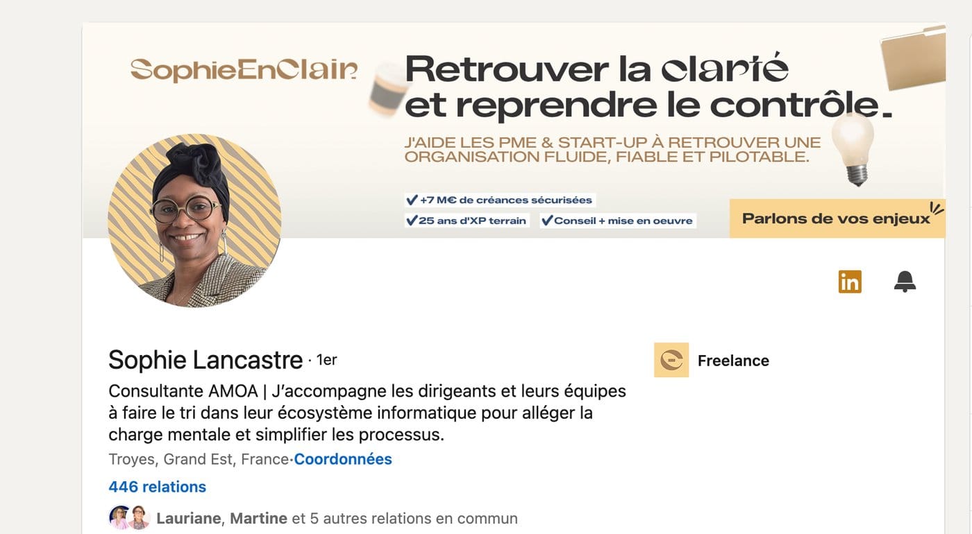 Profil LinkedIn après