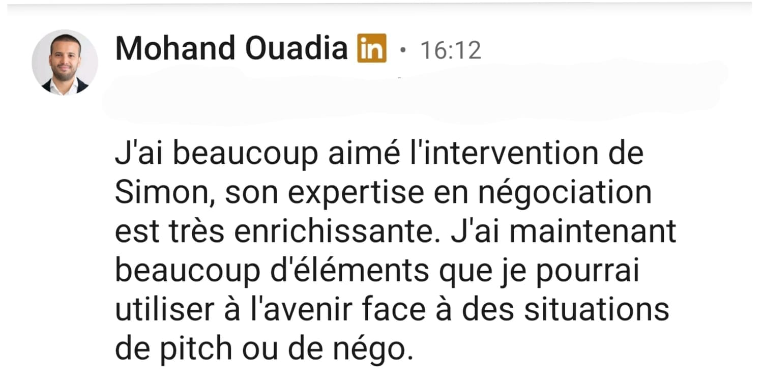 témoignage client Mohand