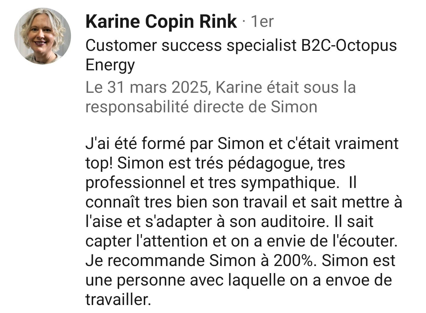 témoignage client Karine