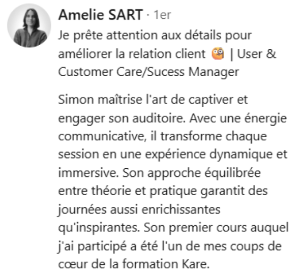 témoignage client Manon