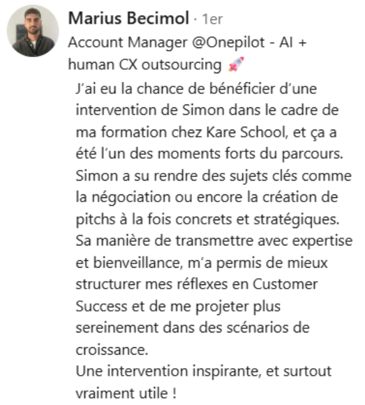 témoignage client Manon