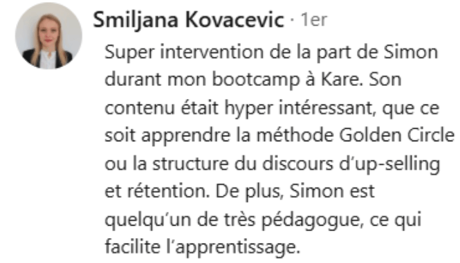 témoignage client Manon