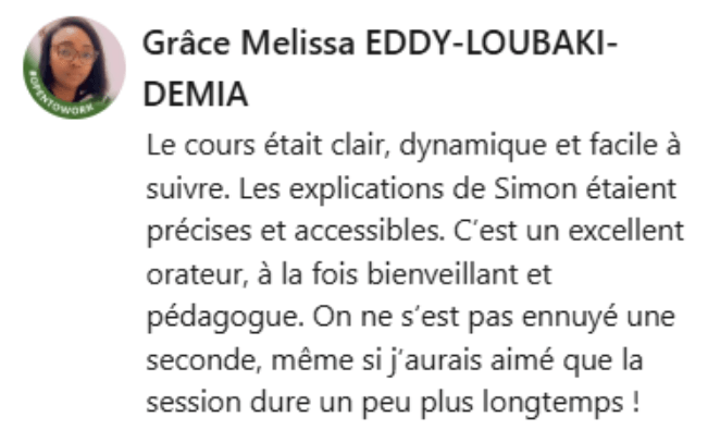 témoignage client Manon