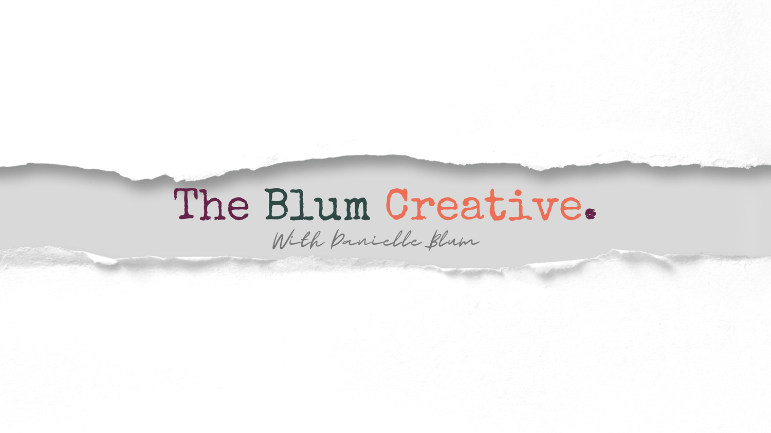 The Blum Creative Logo in Burgundy, green, orange, and gray