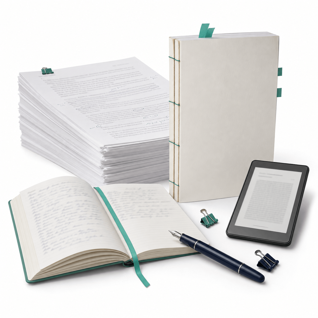 Manuscrito del segundo libro de Sharon Ferrer en proceso de escritura