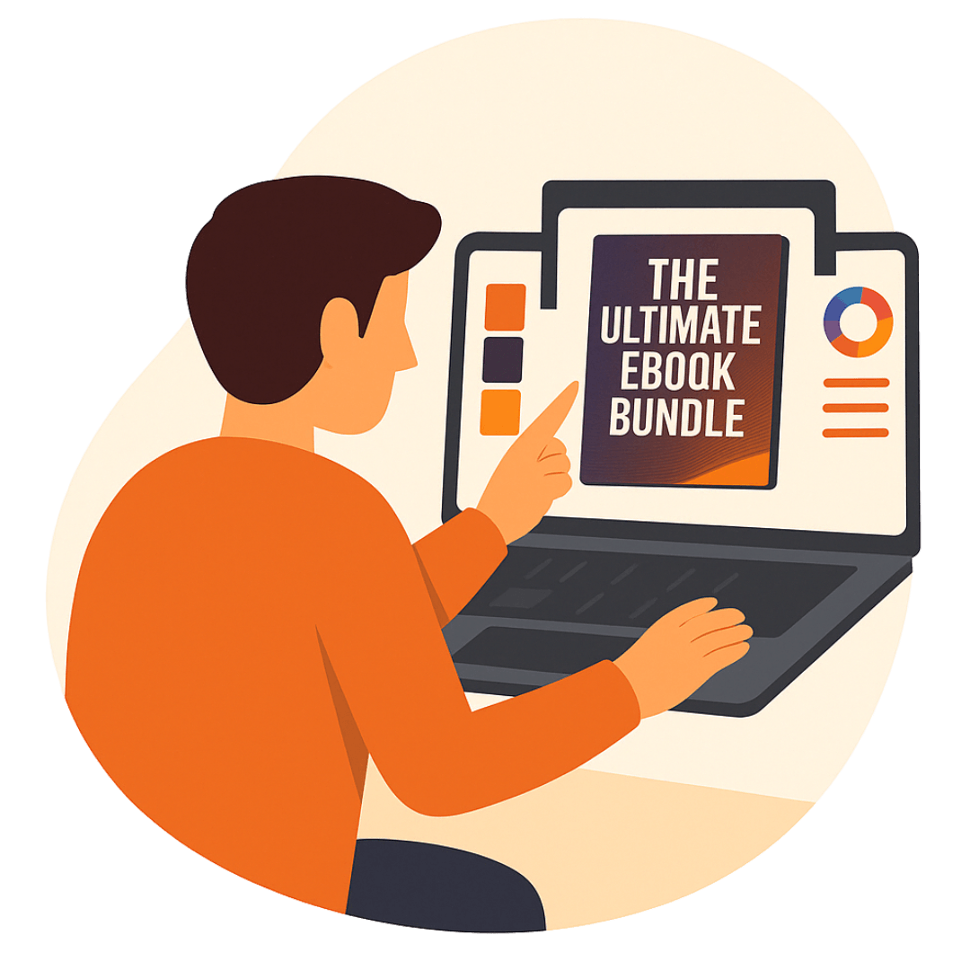 Editable eBook Bundle Mockup for DigitalPLRBase