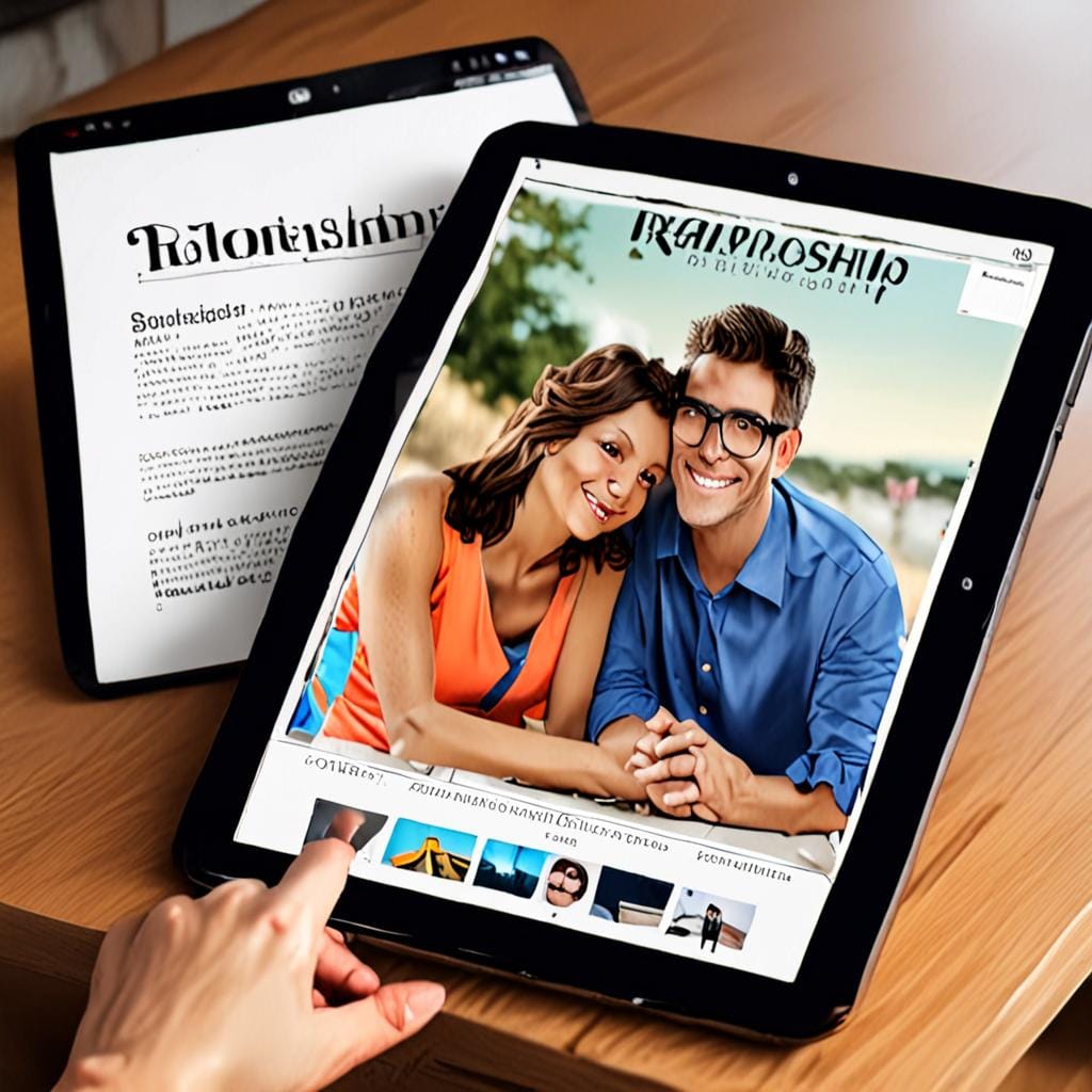relationship magazine tablet home