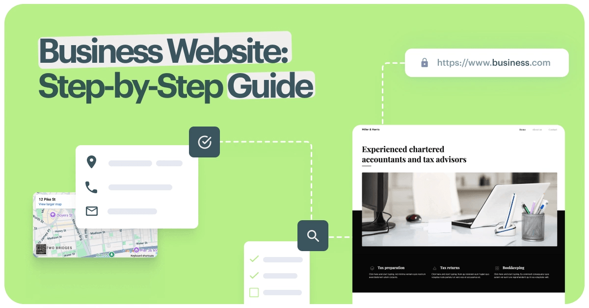 Blog cover: Business Website: Step-by-Step Guide.
