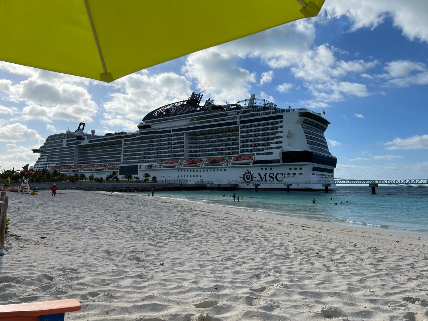 Cruise ship sailing at sea