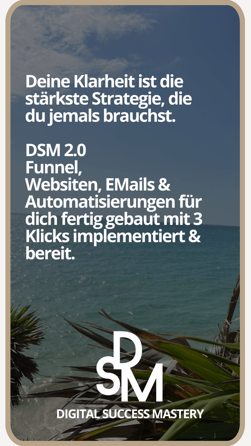 Infografik mit vier Symbolen zu den Vorteilen der AOS Factory: Online-Shop-Vorlage zum Ausfüllen, Gestaltungsfreiraum für Branding, kostenloses E-Mail-Marketing über Freebies und Bonus-Hinweise zur Affiliate-Verantwortung – dargestellt auf hellem Hintergrund mit Schilf.