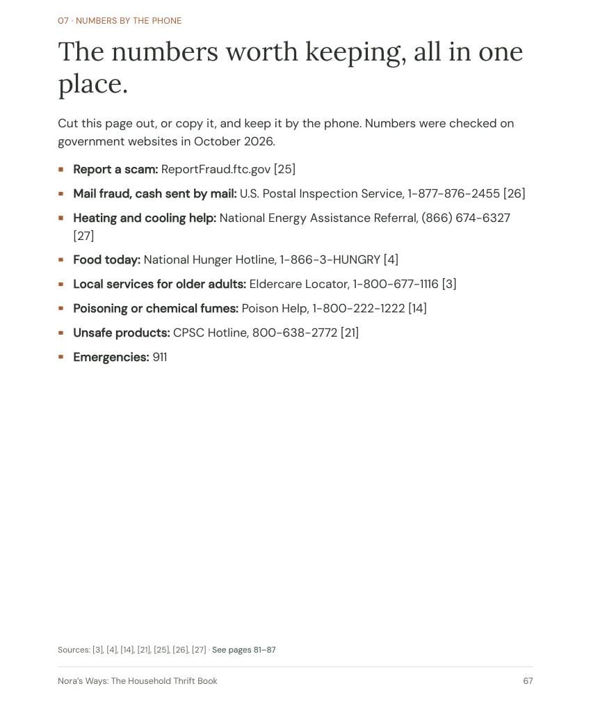 Page from the Thrift Book: The numbers worth keeping