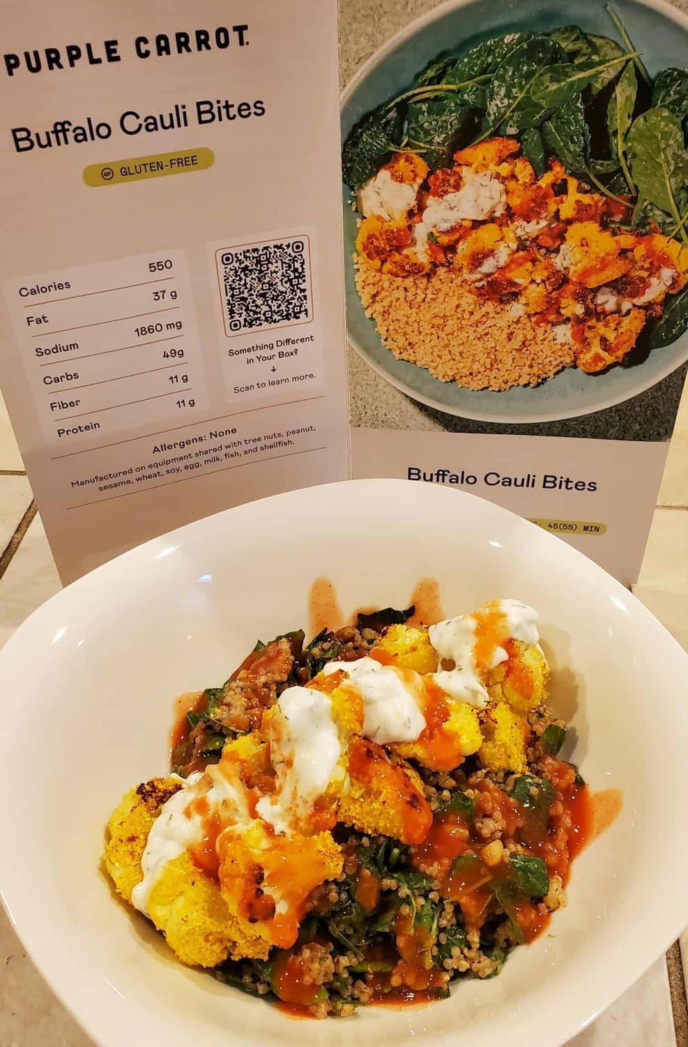 Buffalo Cauliflower Bites, gluten-free