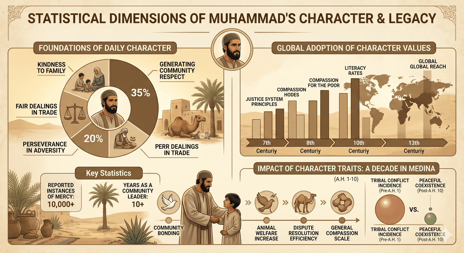 Prophet Muhammad Character Infographic