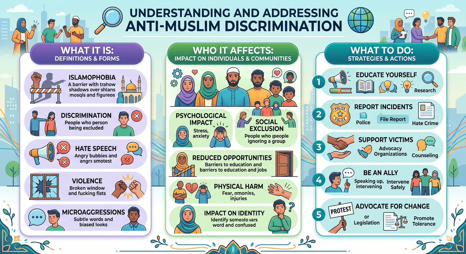 Anti-Muslim Discrimination Infographic