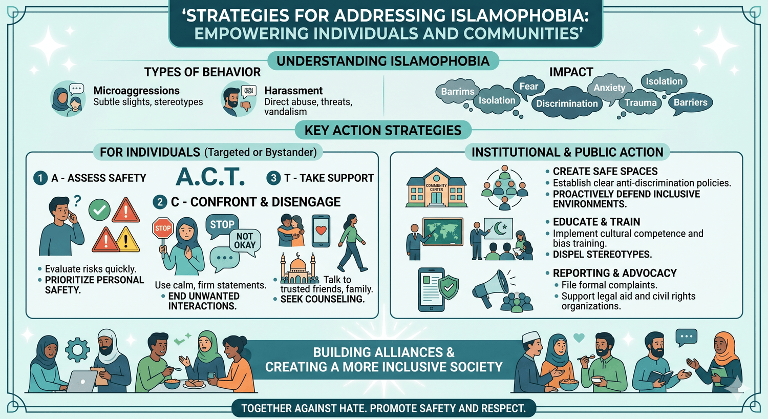 How to Address Islamophobia Infographic