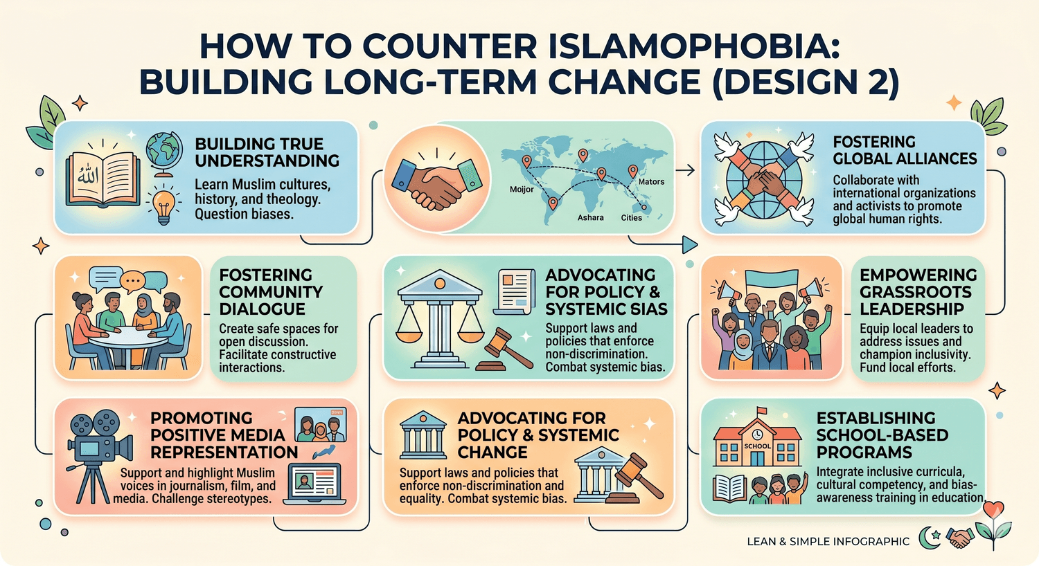 How to Counter Islamophobia infographic