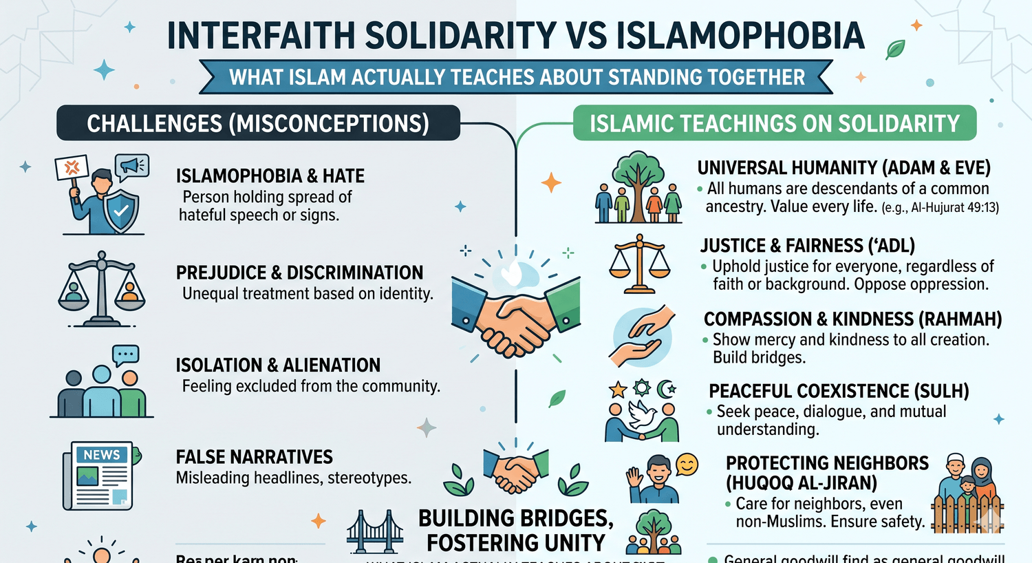 Interfaith Solidarity vs Islamophobia diagram