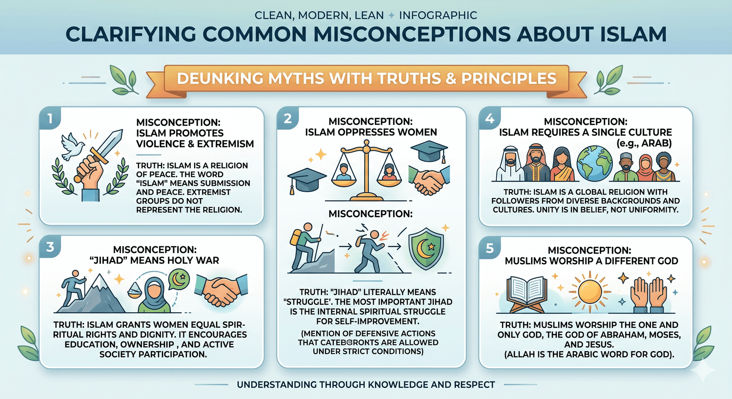Common Misconceptions About Islam diagram