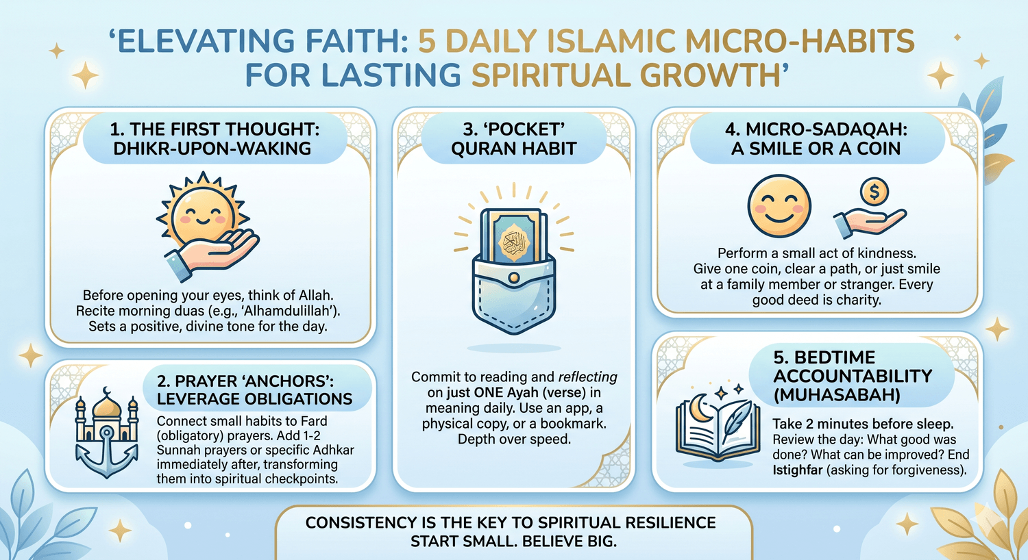 Islamic Micro-Habits Infographic