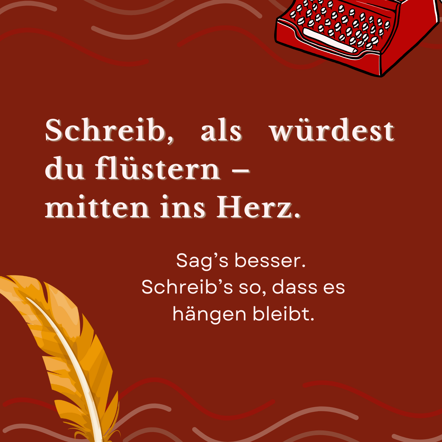Schreib, als würdest du flüstern