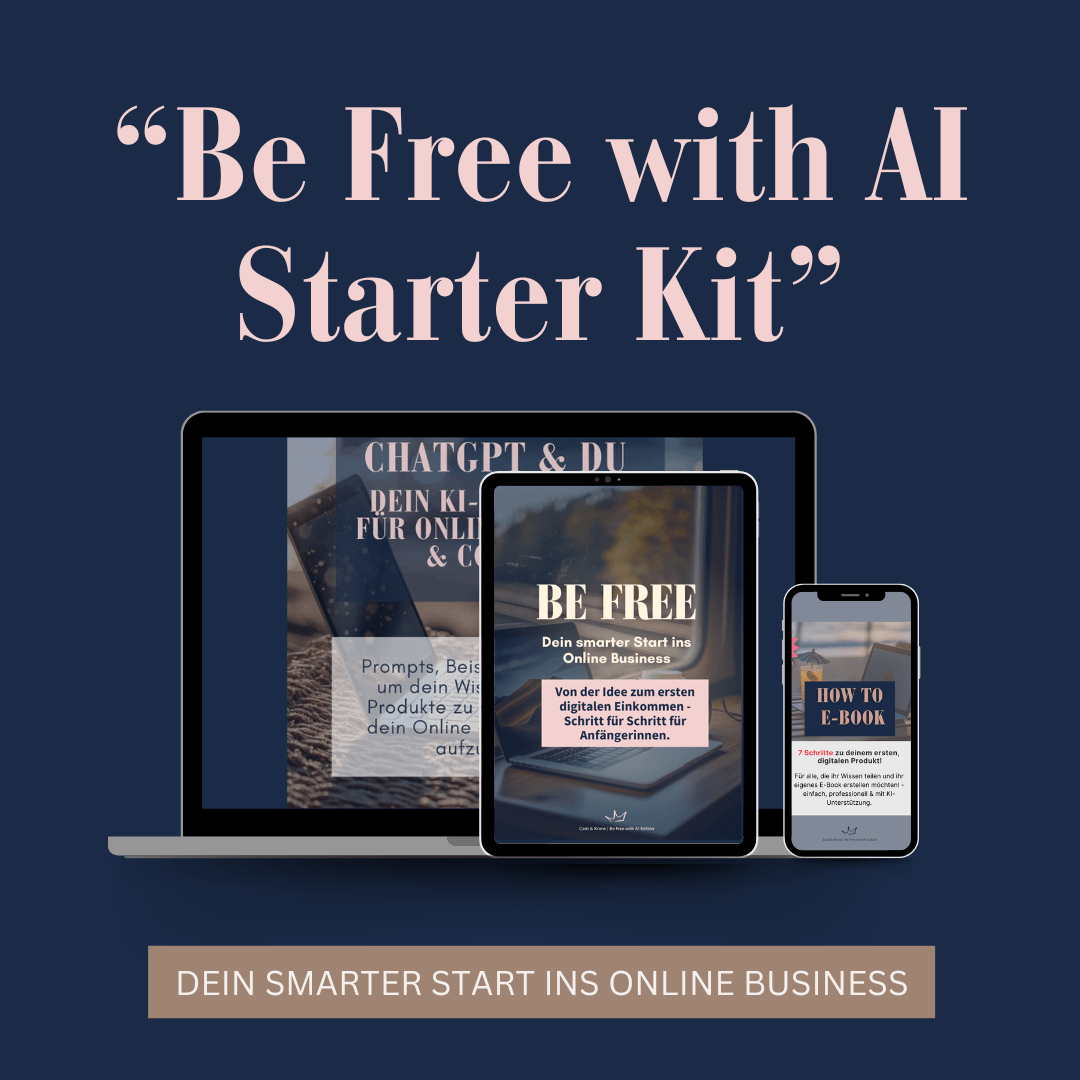hier ist das BE FREE mit KI Bundle abgebildet für den start ins online business
