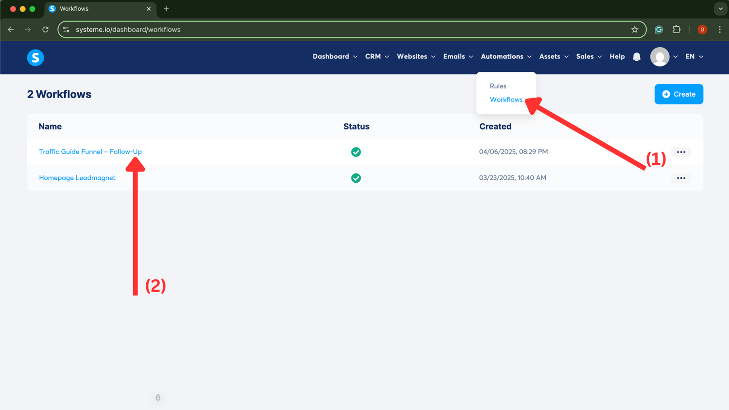 Add an email follow-up 1