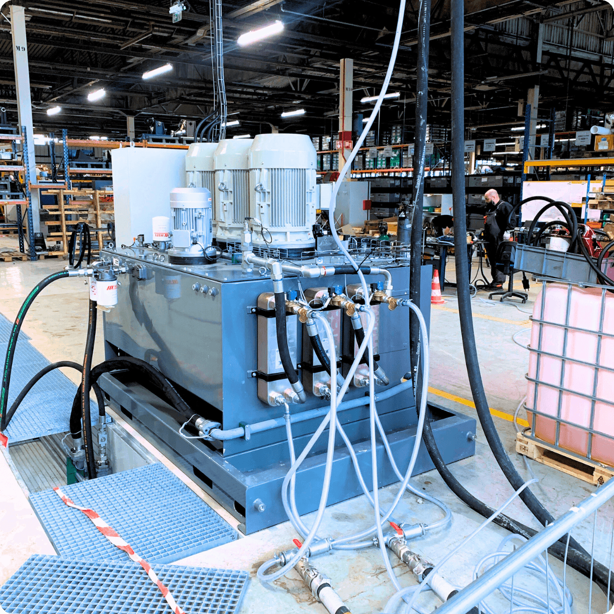 montage centrale hydraulique industrie