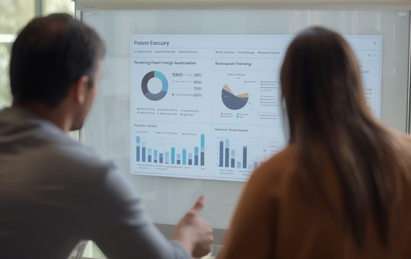 Australian tutoring owner reviewing parent enquiry dashboard