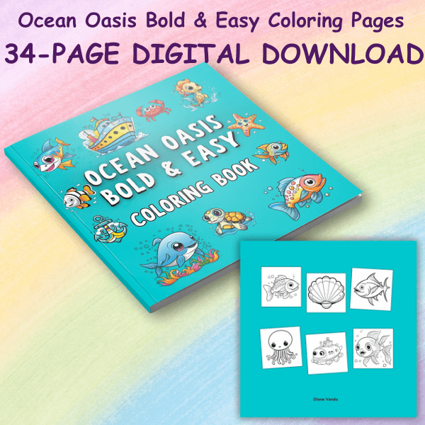 ocean oasis coloring book for kids