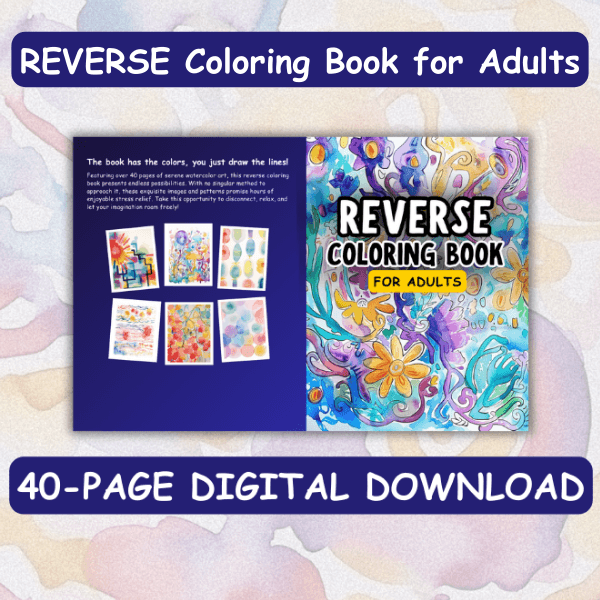 Reverse coloring book for adults 
