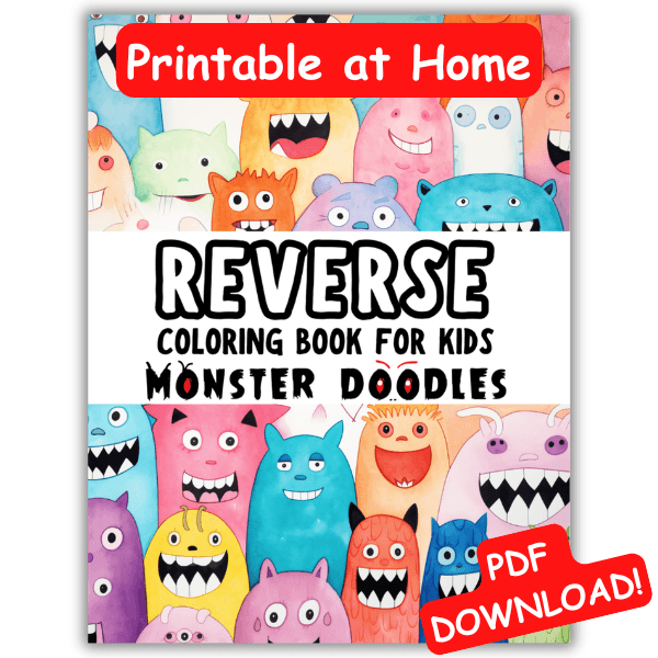 Grayscale Coloring Book Cover with Relaxing Home Scenes