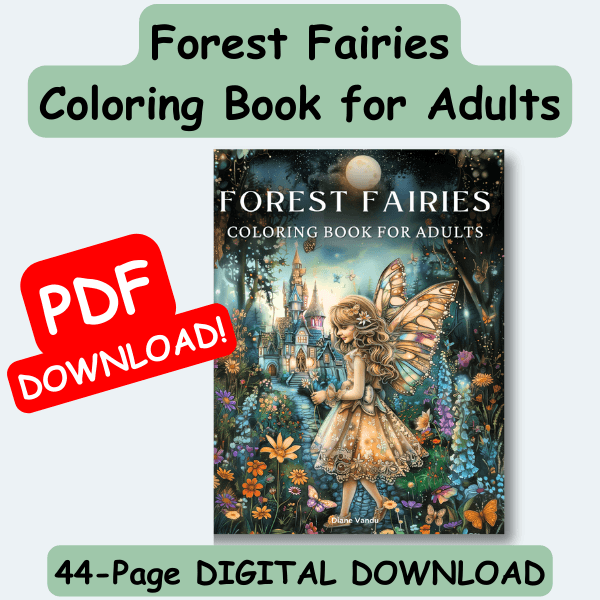 Grayscale Coloring Book Cover with Relaxing Home Scenes