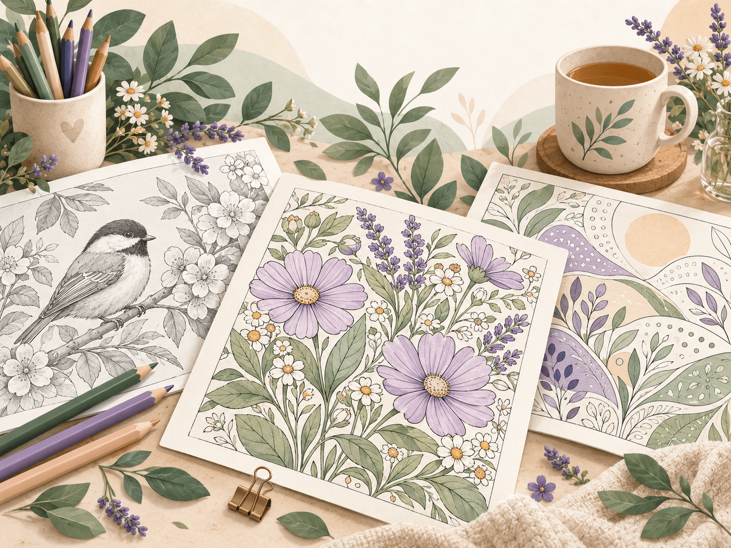 Creativase collection with coloring pages, journals, and children's books