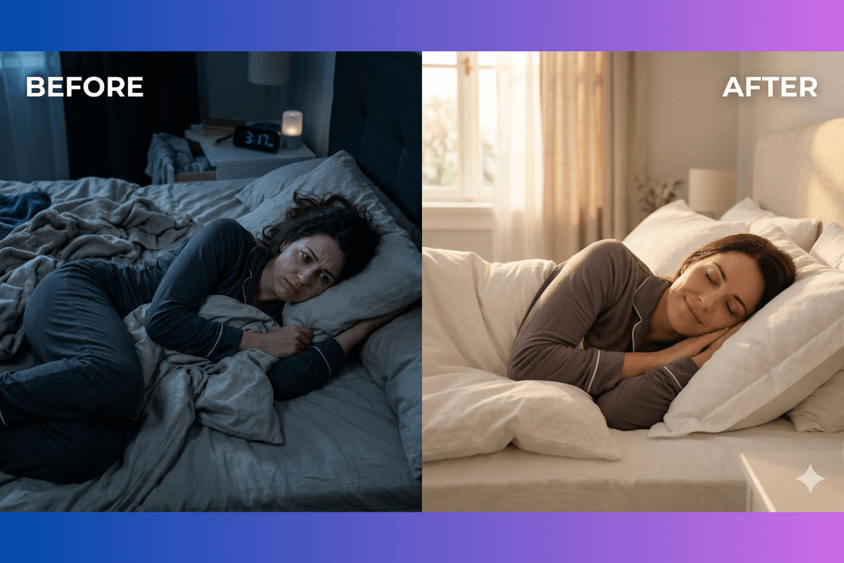 Comparación de sueño antes y después