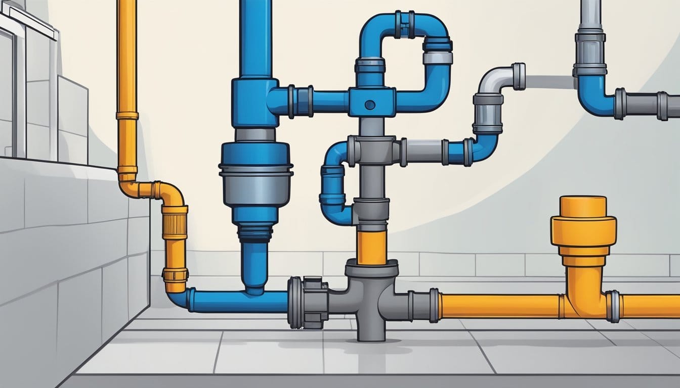 A plumber replaces a section of Poly B pipe with a new piece